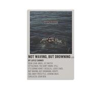 Póster de paisaje con texto en inglés "Not Waving, But Drowning Loyle Carner" para decoración del hogar y la oficina, lienzo decorativo para pared, decoración familiar moderna, baño, estilo sin marco