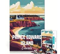 Póster de Paisaje de la Isla del Príncipe Eduardo Rompecabezas para Adolescentes de 1000 Piezas Mejora la Memoria Tiempo de relajación Bordes precisos Regalo increíble 50x75cm