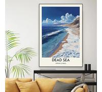 Póster de paisaje del Mar Muerto, impresiones artísticas de Israel, lienzo de viaje de los Hamptons, decoración para el hogar, dormitorio y sala de estar, 70 x 100 cm, sin marco