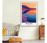 Póster de paisaje del Mar Muerto, impresiones artísticas de Israel, lienzo de viaje de los Hamptons, decoración para el hogar, dormitorio, sala de estar, 40 x 60 cm, sin marco