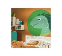 Póster de papel pintado digital con foto sobre tejido no tejido de Disney Dinosaurio Bicicleta 125 x 125 cm Adhesivo redondo