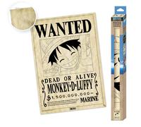 Póster De Parchment One Piece Wanted Monkey D. Luffy Pergamena 66x46cm.