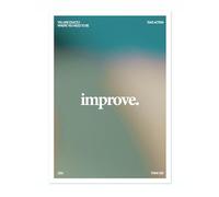 Póster de Pared Aura "Mejorar",Decor de Impresión sobre Lienzo de Citas Inspiradoras,Pintura de Imagen con Frase de Afirmaciones Decorar el Hogar,Arte de Pared Motivacional Dormitorio,Sin Enmarcar