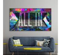 Póster de pared con gran mentalidad, impresiones coloridas de libertad financiera, lienzo, pintura, carteles artísticos, marco de 50 x 100 cm