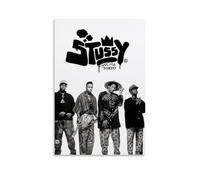 Póster de pared con texto en inglés "A Tribe Called Quest The Low End Theory", impermeable, multifuncional, para el hogar, oficina, resistente a los rayos UV, sin marco, estilo 50 x 75 cm