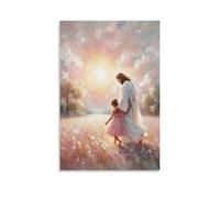Póster de pared con texto en inglés "Time With Him Christian Jesus Walking With Girl" (50 x 75 cm)