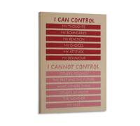 Póster de pared con texto en inglés «What I Can And Cannot Control» para la sala de estar, dormitorio, baño, oficina, decoración del hogar, 30 x 45 cm