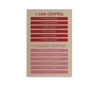 Póster de pared con texto en inglés «What I Can And Cannot Control» para la sala de estar, dormitorio, baño, oficina, decoración del hogar, 30 x 45 cm
