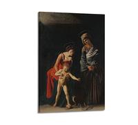 Póster de pared de Michelangelo Merisi Caravaggio Madonna y el niño con una serpiente, 1605, lienzo decorativo para pared, impresión moderna, 20 x 30 cm