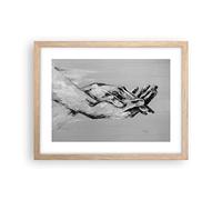 Poster de Pared Escrito A Mano Manos Blanco Y Negro Póster Marco Roble Claro 40x30cm Moderno Cuadros Decorativo Decoracion Salon Dormitorio Cocina Cuadros Pared Imágenes Wall Art P2NAA40x30-4566