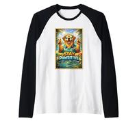 Póster de Parodia de Perro Divertido Relajante Positivo Animal Mascota Camiseta Manga Raglan
