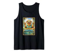 Póster de Parodia de Perro Divertido Relajante Positivo Animal Mascota Camiseta sin Mangas