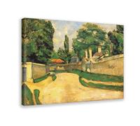 Póster de Paul Cézanne con diseño de casas a lo largo de una carretera, lienzo decorativo para dormitorio, oficina, habitación, decoración estética, marco de regalo, 40 x 60 cm