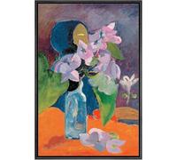 Póster de Paul Gauguin Bodegón con flores e ídolo Pintura en lienzo Arte de pared retro Impresiones de Paul Gauguin para decoración de sala de estar Imagen 50x70cm Sin marco