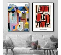 Póster de Paul Klee, cuadro abstracto nórdico, arte de pared, impresiones en lienzo, pintura moderna para decoración del hogar y la sala de estar (60 x 80 cm, 2 unidades)