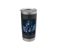 Póster de película de ciencia ficción robot retro clásico Vaso térmico de acero inoxidable de doble pared