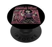 Póster de película de maldición de Hermana Molesta, Vintage, Halloween PopSockets PopGrip Adhesivo