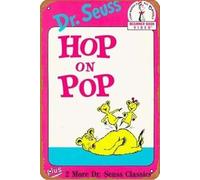 Póster de película de video de Dr. Seuss Hop On Pop: libro para principiantes, decoración de pared para el hogar, letrero de metal retro, 20,3 x 30,5 cm