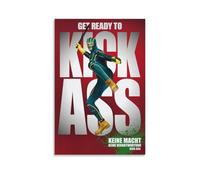 Póster de película Kick-Ass - Película de superhéroes de comedia oscura sobre adolescentes vigilantes salvando el día (3) póster artístico sobre lienzo para decoración de pared, foto para el hogar