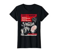 Póster de película Love That Horror of Dracula Art Christopher Lee Camiseta, Mujer, Negro, L