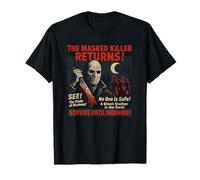 Póster de película Masked Killer Returns Slasher Vintage Halloween Camiseta