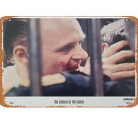 Póster de película retro de Silence of the Lambs 1991, cartel vintage de película antigua, póster de metal, letrero de TV, bar, regalo, karaoke, club de música, restaurante, cueva de hombre