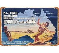Póster de película retro Robbery Under Arms 1957, letrero de estaño, clásico de película antigua, letrero de metal, letrero de TV, bar, regalo, karaoke, club de música, restaurante, cueva de hombre