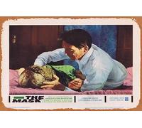 Póster de película vintage con texto en inglés "The Mask" (La máscara), diseño original de 3 Paul Stevens Claudette Nevins Bill Walker Retro of Classic Old Film Poster Metal Sign TV Bar Wall Club