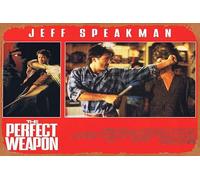 Póster de película vintage con texto en inglés "The Perfect Weapon", tarjeta de vestíbulo original de 7 artes marciales, Jeff Speakman, retro de película antigua, póster de metal, letrero de TV, bar