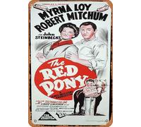 Póster de película vintage The Red Pony Original DUOTONE Daybill Póster de la película Robert Mitchum retro de película antigua clásica póster de metal para TV, bar, pared, club, restaurante, cueva de