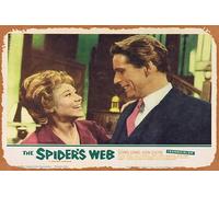 Póster de película vintage The Spiders WEB Original Lobby Card 7 Glynis Johns John Justin Agatha Christie Retro of Classic Old Film Poster Metal Sign TV Bar Wall Club Restaurant Man Cave Wall Wall