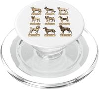 Póster de Perro de Estilo Vintage con Nombres Latinos de Razas de Perros PopSockets PopGrip para MagSafe