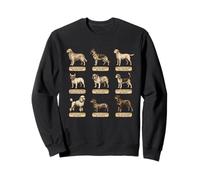 Póster de Perro de Estilo Vintage con Nombres Latinos de Razas de Perros Sudadera