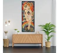 Póster de Phoebe Anna Traquair "El progreso de un alma", obra de arte femenina, lienzo impreso para decoración moderna del hogar (50 x 150 cm, sin marco)
