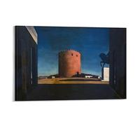 Póster de pintor Giorgio de Chirico de la Torre Roja, lienzo para pared, póster de pintura fotográfica, pósteres para decoración de habitación, 20 x 30 cm
