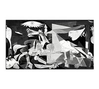 Póster de pintura al óleo de Picasso Guernica, cuadro de arte de pared, pintura en lienzo en blanco y negro, decoración moderna para el hogar y la sala de estar(50x75cm-Sin marco)