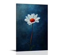 Póster de pintura al óleo de una flor, arte vintage, lienzo de pared, decoración estética, sala de estar, habitación de los niños, cafetería, baño, adecuado para dormitorio, gimnasio, marco clásico de