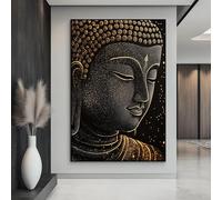 Póster de pintura en lienzo de arte moderno de Buda, impresión artística mural de Buda, decoración de pared, mural abstracto zen, decoración del hogar, 50 x 70 cm, sin marco