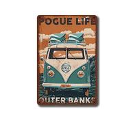 Póster de Pogue Life, póster de Outer BanksLake Life, Outer Banks Pogue Life Its A Wondet Full Life, marcos de póster, letreros de metal, letrero de estaño vintage, decoración de pared, 8 x 12