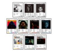 Póster de portada de álbum de The Weeknd (10 piezas de 8 x 12 pulgadas), impresiones en papel sin marco, arte de pared para decoración de habitación, dormitorio estético