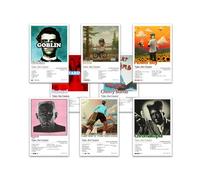 Póster de portada de Tyler The Creator (juego de 8) lienzo sin marco, 20 x 30 cm