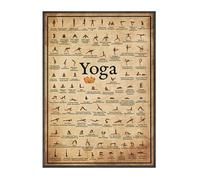 Póster de posturas de yoga - 30 x 40 cm, al óleo guía de estiramiento de