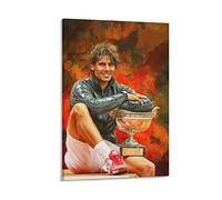 Póster de Rafael Nadal de Atletas de lona joven para pared con impresión en el dormitorio decorativo moderno para el hogar, obras de arte, carteles de 40 x 60 cm