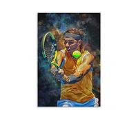 Póster de Rafael Nadal de tenis, atletas, famoso, impresión en lienzo, póster de pintura para pared, pósteres de decoración moderna de obras de arte para el hogar, idea de regalo, 60 x 90 cm