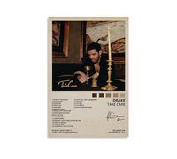 Póster de rapero con portada de álbum de Drake Take Care, lienzo para decoración de pared, sala de estar, dormitorio, pósteres de 30 x 45 cm, estilo sin marco, 5