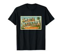 Póster de Recuerdo Vintage de Santa Bárbara Claifornia Camiseta