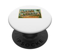 Póster de Recuerdo Vintage de Santa Bárbara Claifornia PopSockets PopGrip Adhesivo