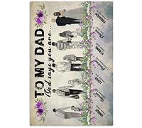 Póster de regalo de hija con texto en inglés «To My Dad God Says You Are Poster» para decoración del hogar, póster de metal de 8 x 12 pulgadas (n.º 775)