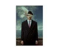 Póster de René Magritte Lienzo decorativo clásico impermeable que se desvanece, arte mural, decoración universal, pintura para regalar a amigos, profesores, 60 x 90 cm, estilo sin marco