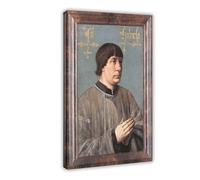 Póster de retrato de Jacob Obrecht de Hans Memling para dormitorio, lienzo decorativo para pared, oficina, habitación, decoración estética, marco de regalo, 30 x 45 cm